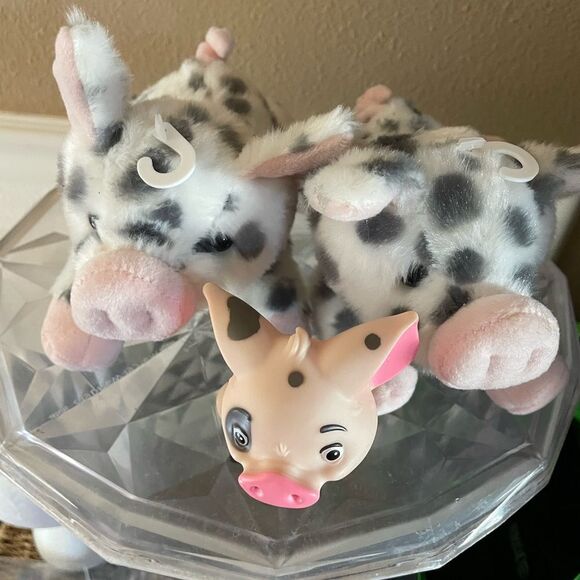 2 Aurora Pig Plush Pigs and Pua hard Pig Figure - Picture 8 of 15